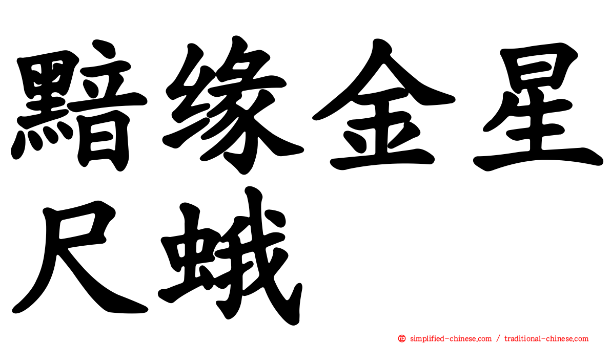 黯缘金星尺蛾
