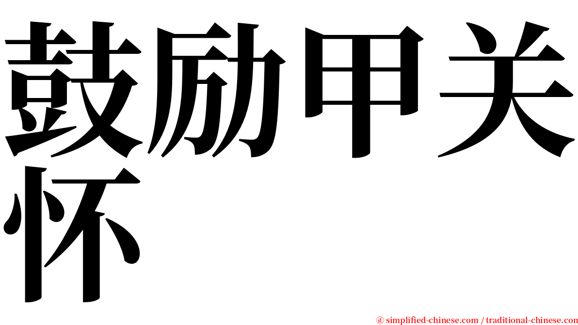 鼓励甲关怀 serif font