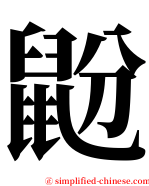鼢 serif font