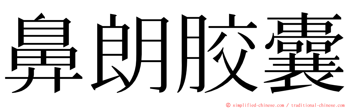 鼻朗胶囊 ming font