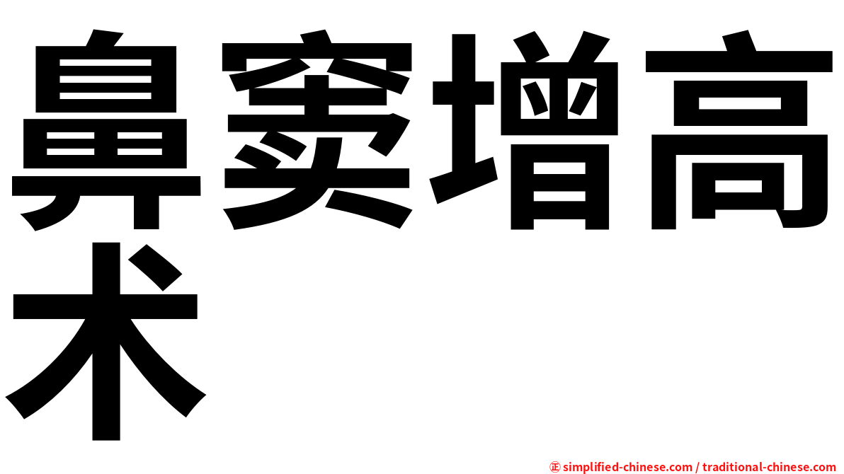 鼻窦增高术