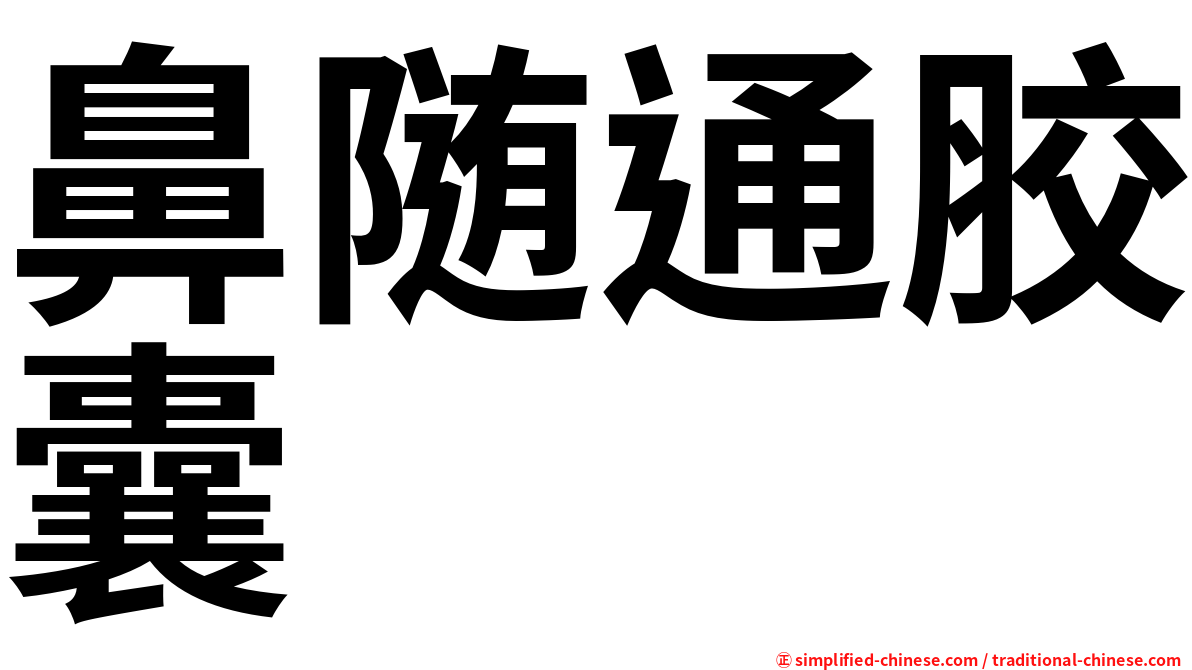 鼻随通胶囊