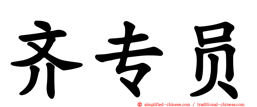 齐专员