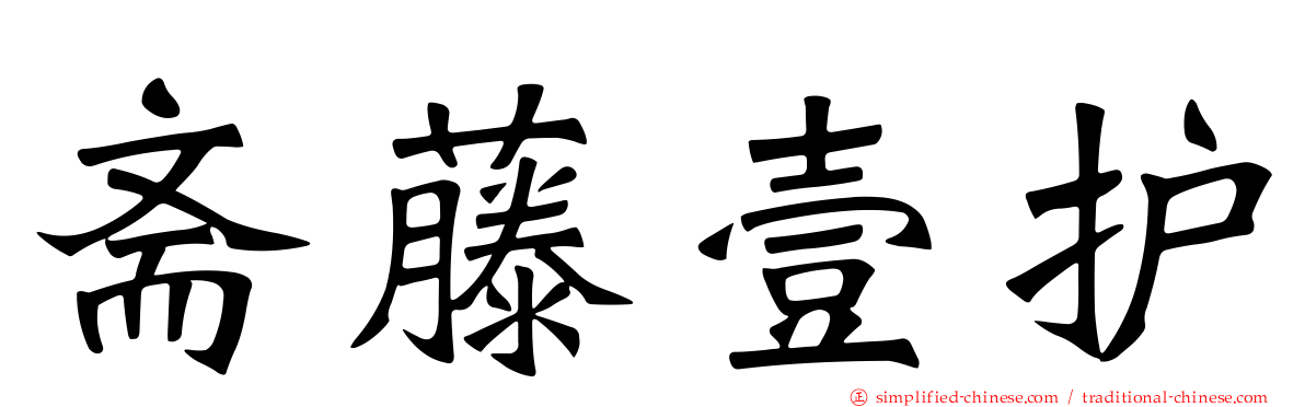 斋藤壹护