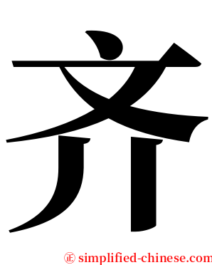 齐 serif font
