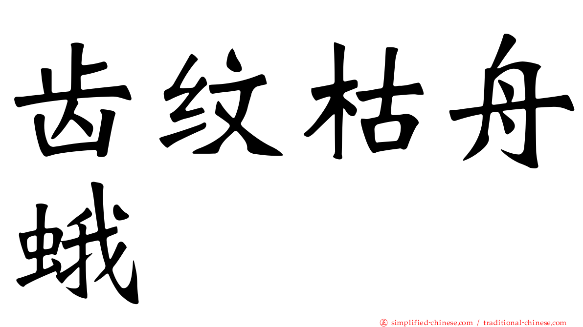齿纹枯舟蛾