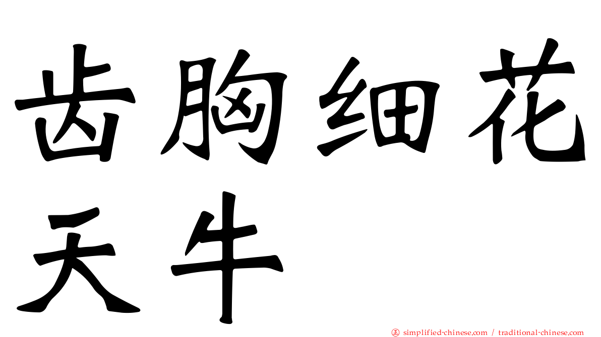 齿胸细花天牛