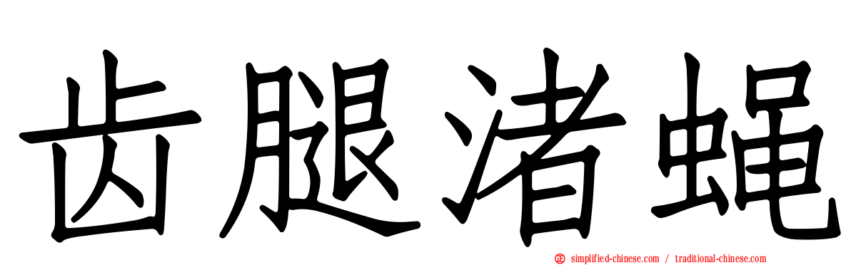 齿腿渚蝇