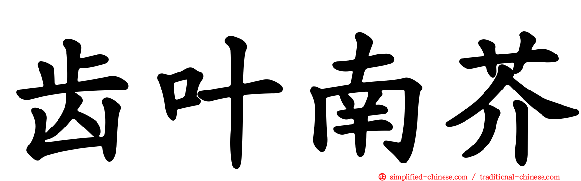 齿叶南芥
