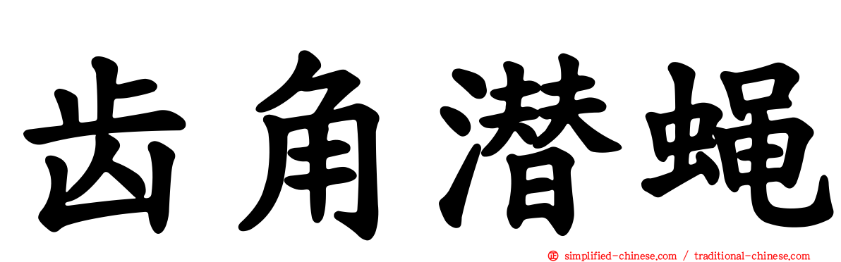 齿角潜蝇