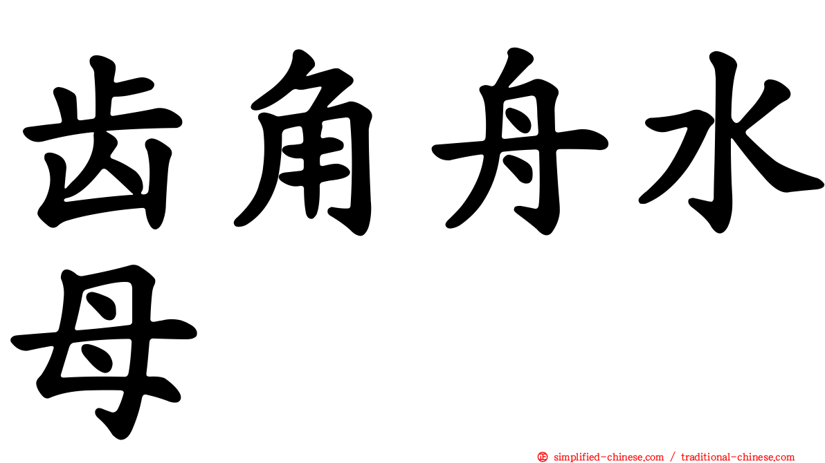 齿角舟水母