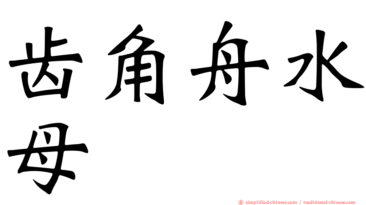 齿角舟水母