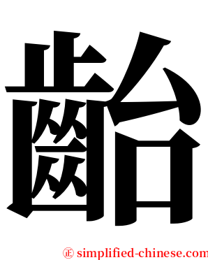 齝 serif font