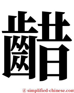 齰 serif font