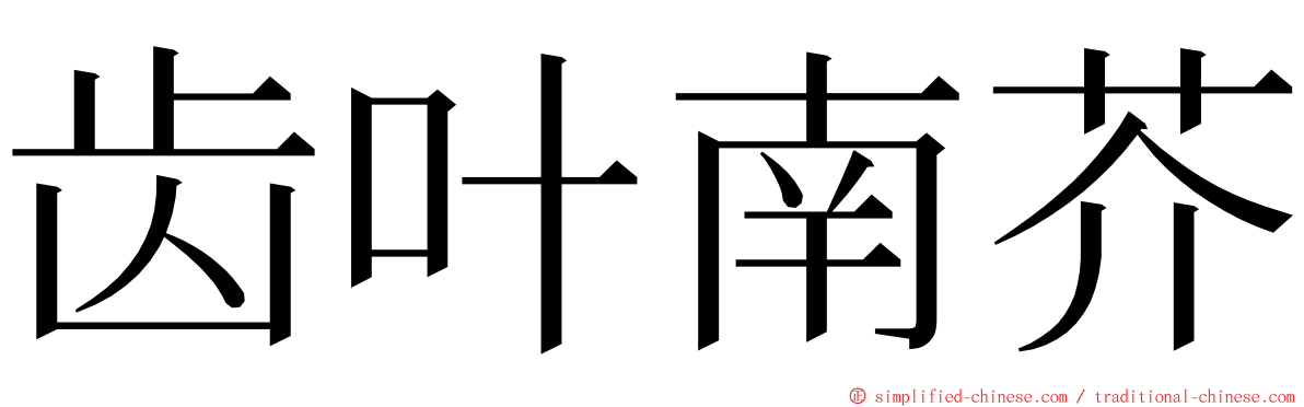 齿叶南芥 ming font