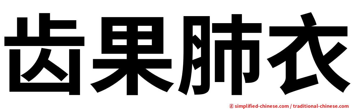 齿果肺衣