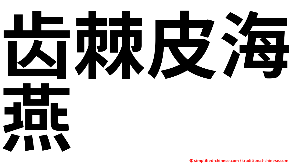 齿棘皮海燕