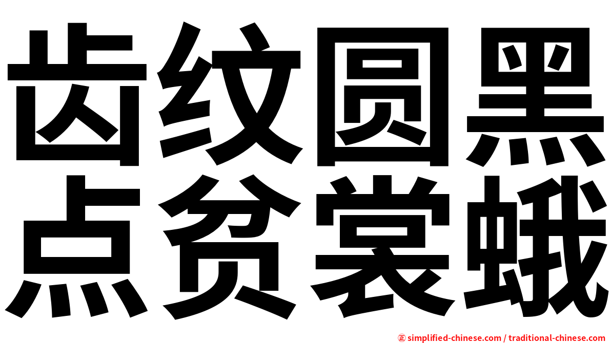 齿纹圆黑点贫裳蛾