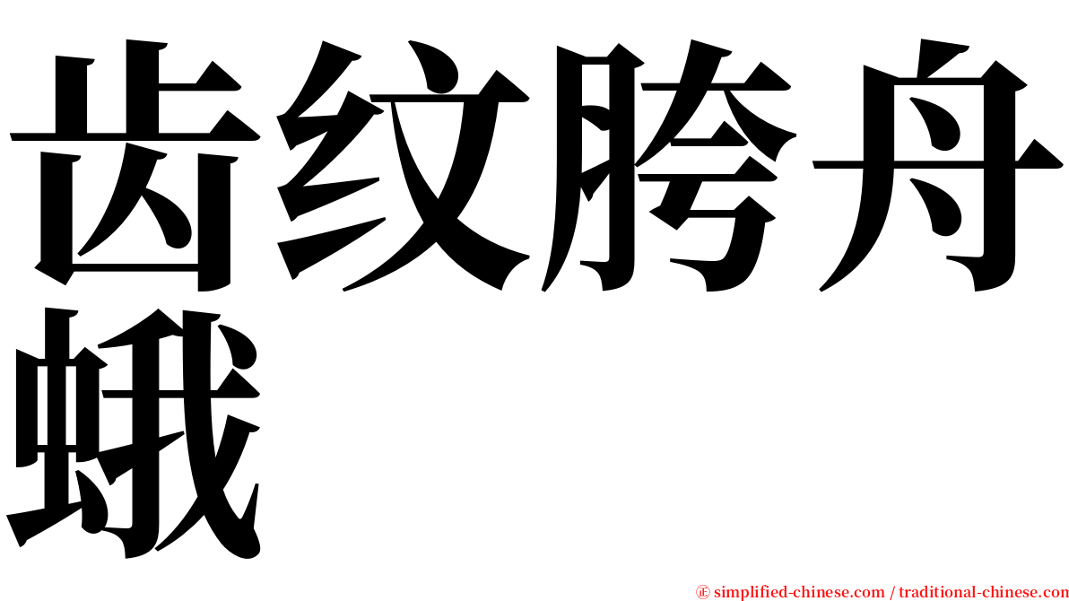 齿纹胯舟蛾 serif font