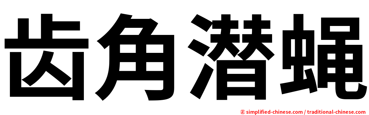 齿角潜蝇