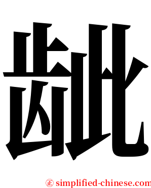 龇 serif font