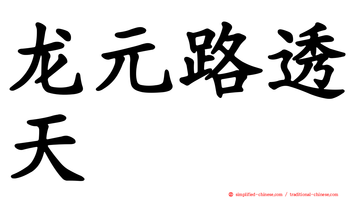龙元路透天