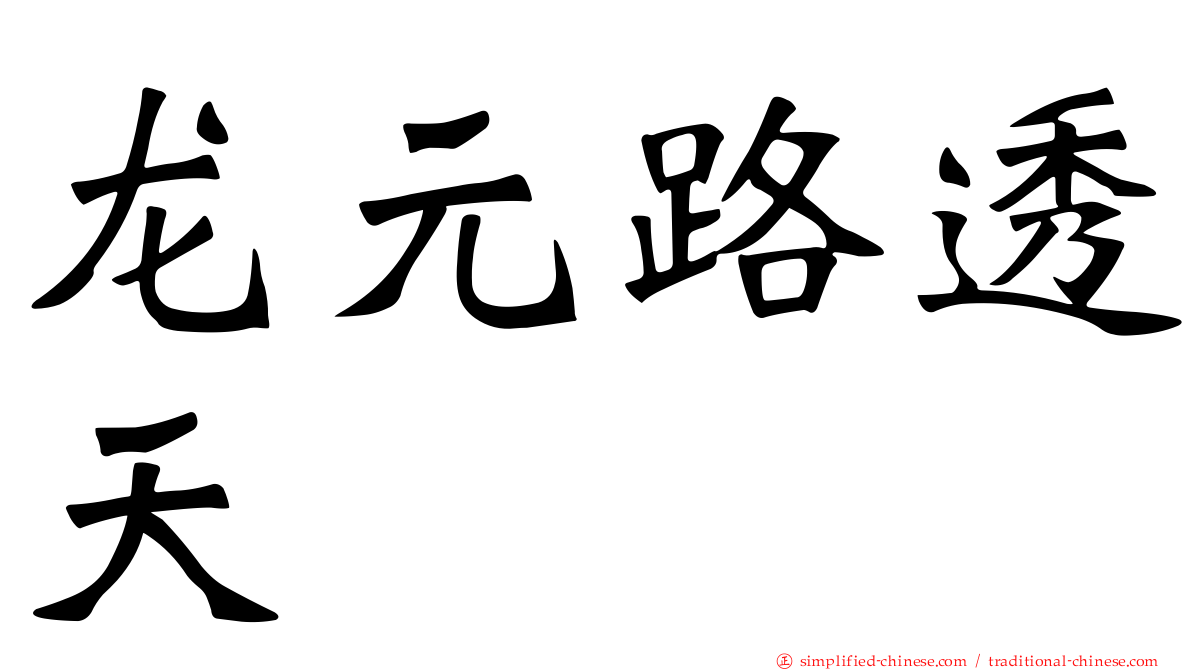 龙元路透天