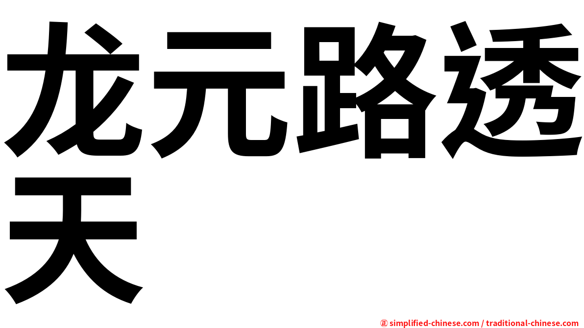 龙元路透天