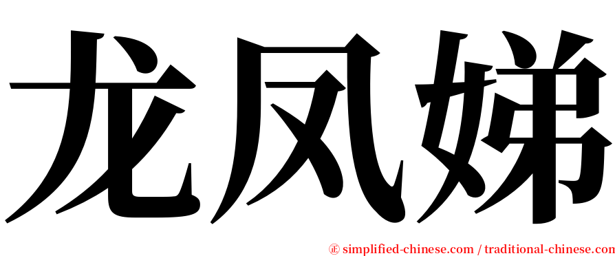 龙凤娣 serif font