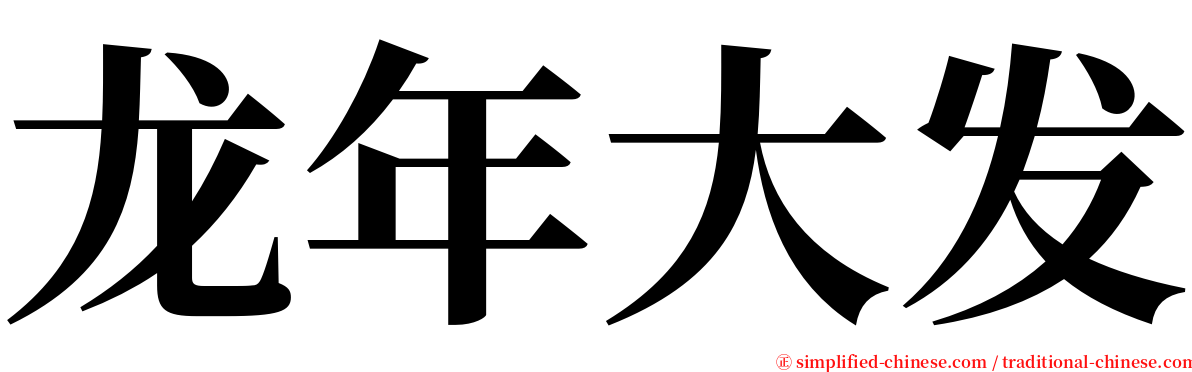 龙年大发 serif font