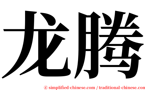 龙腾 serif font