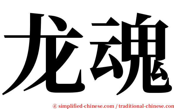 龙魂 serif font