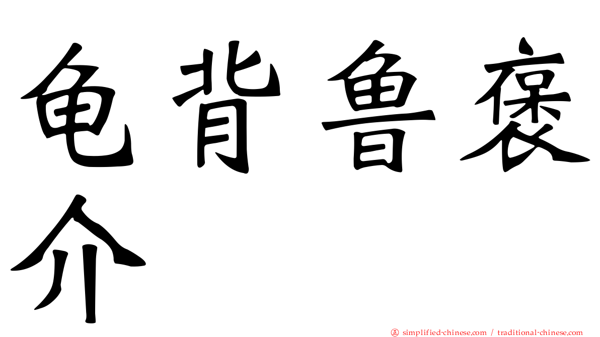 龟背鲁褒介