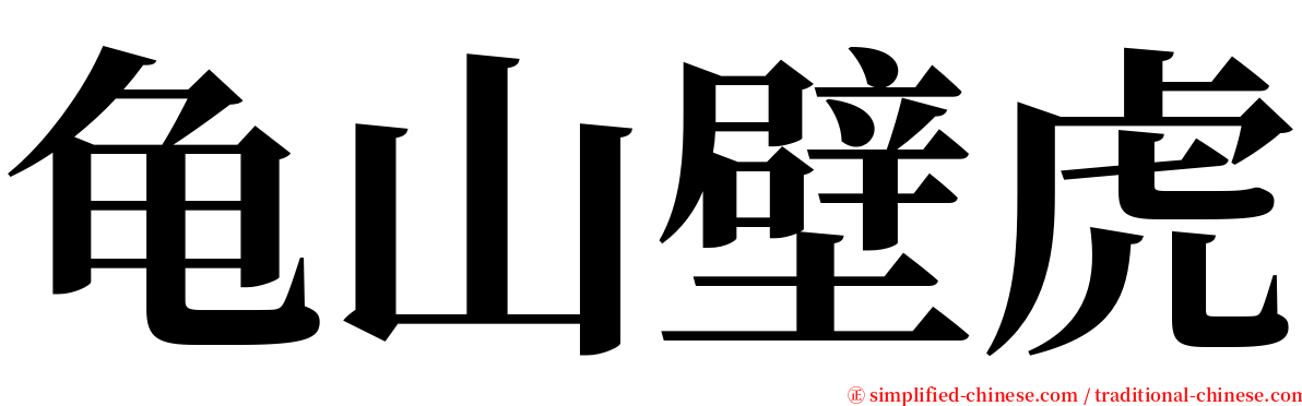 龟山壁虎 serif font