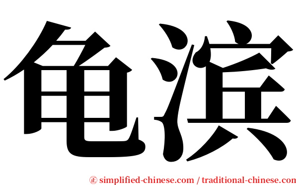 龟滨 serif font