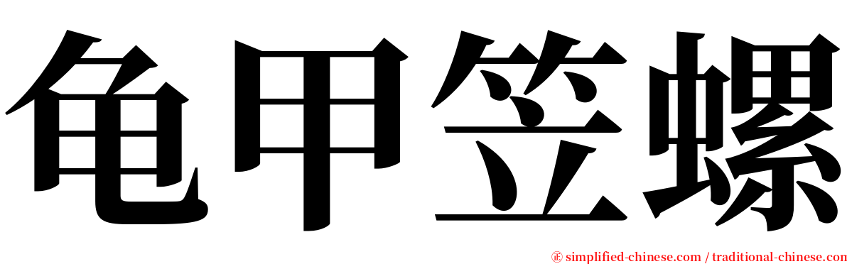 龟甲笠螺 serif font