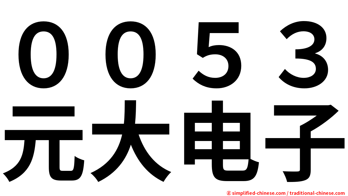 ００５３元大电子