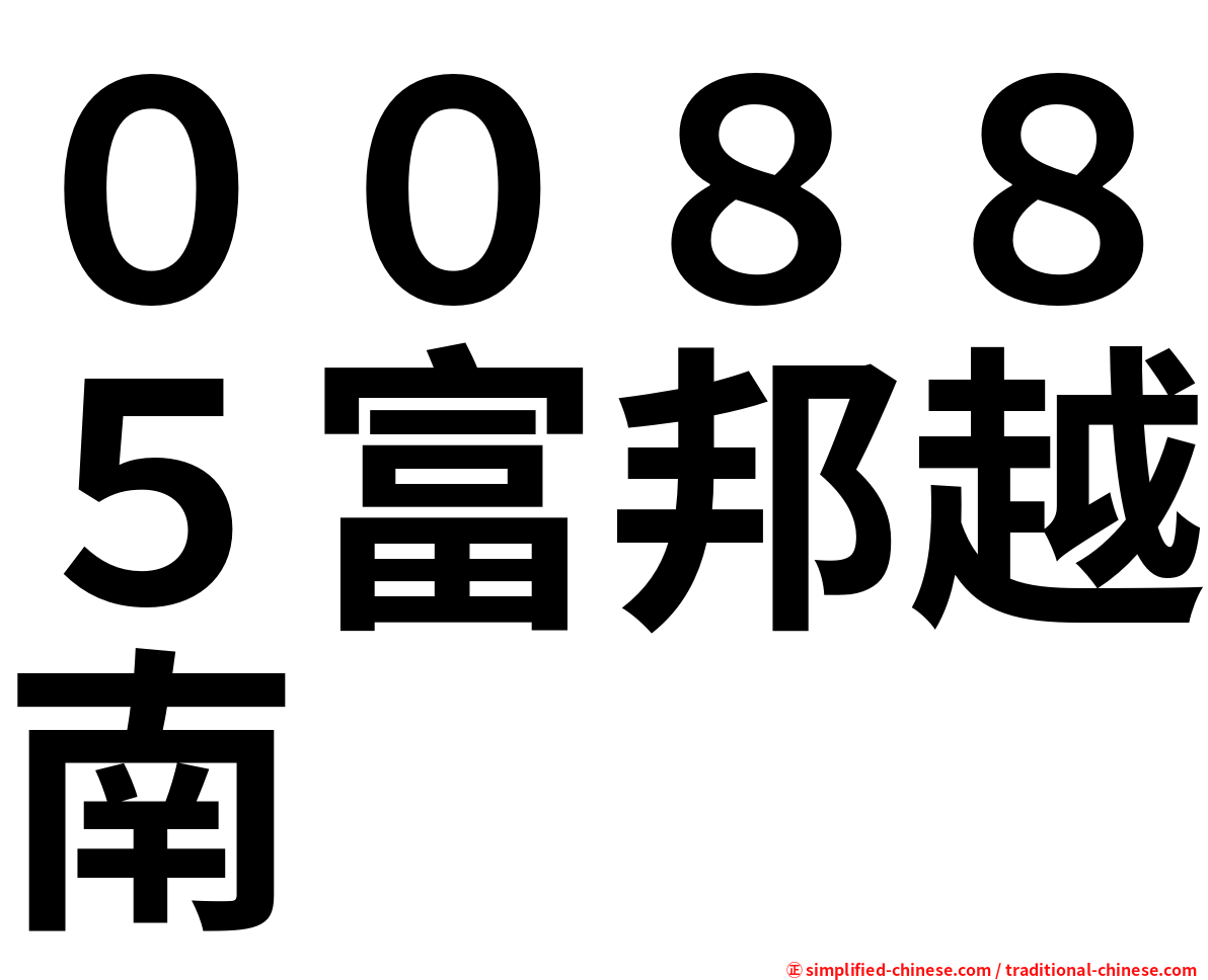 ００８８５富邦越南