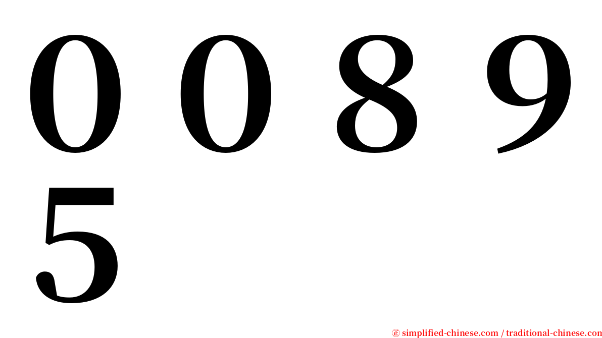 ００８９５ serif font