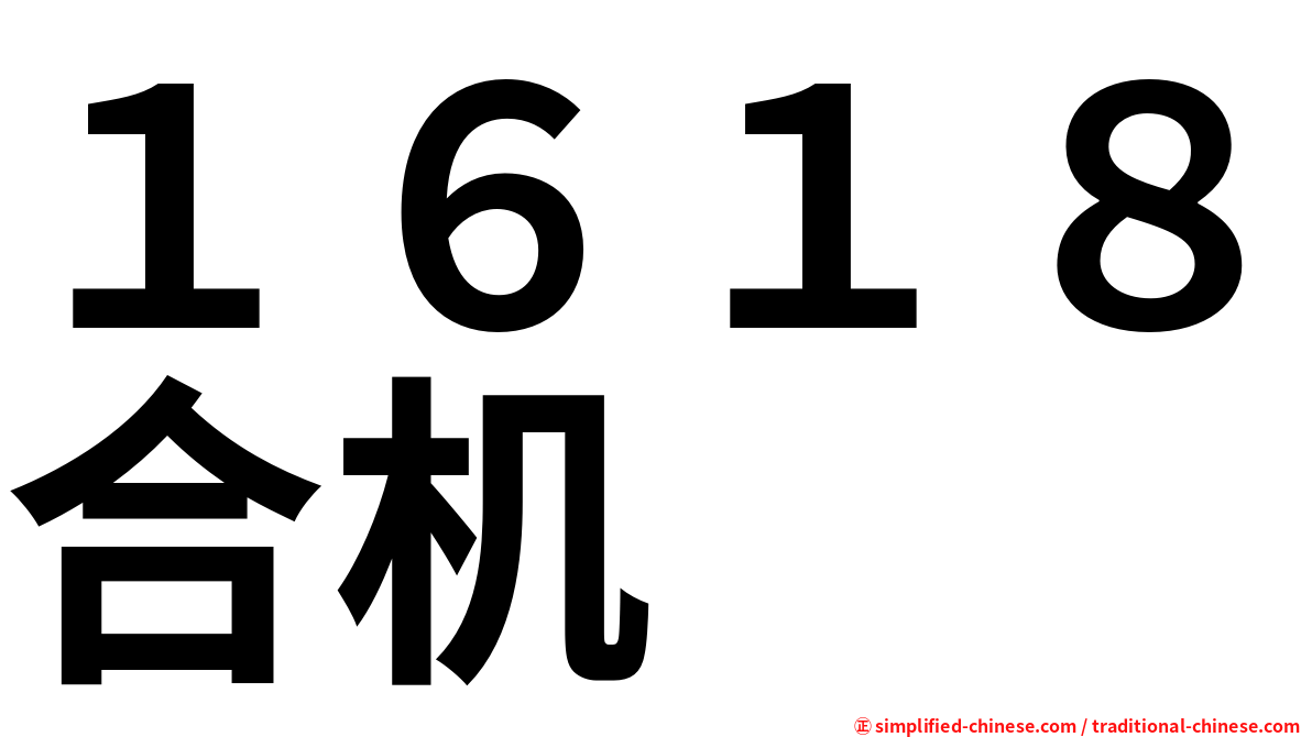 １６１８合机
