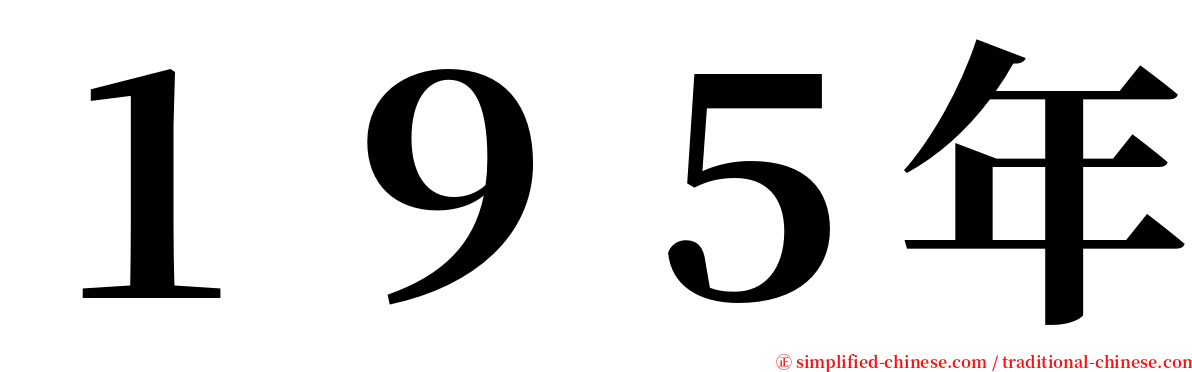 １９５年 serif font