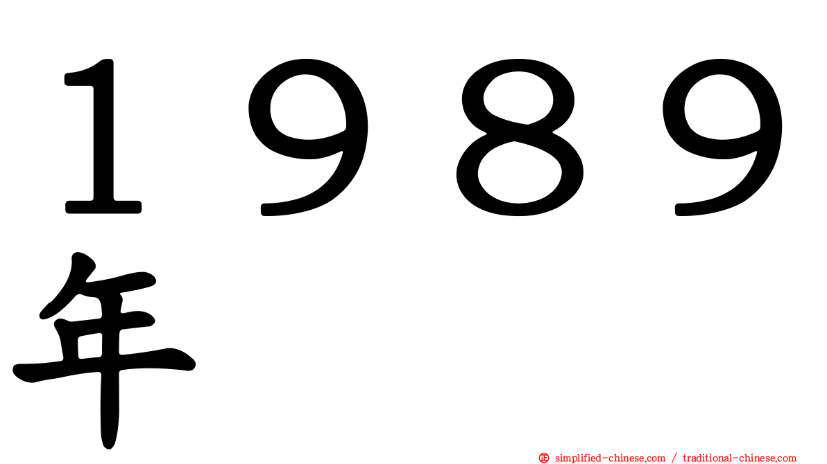 １９８９年