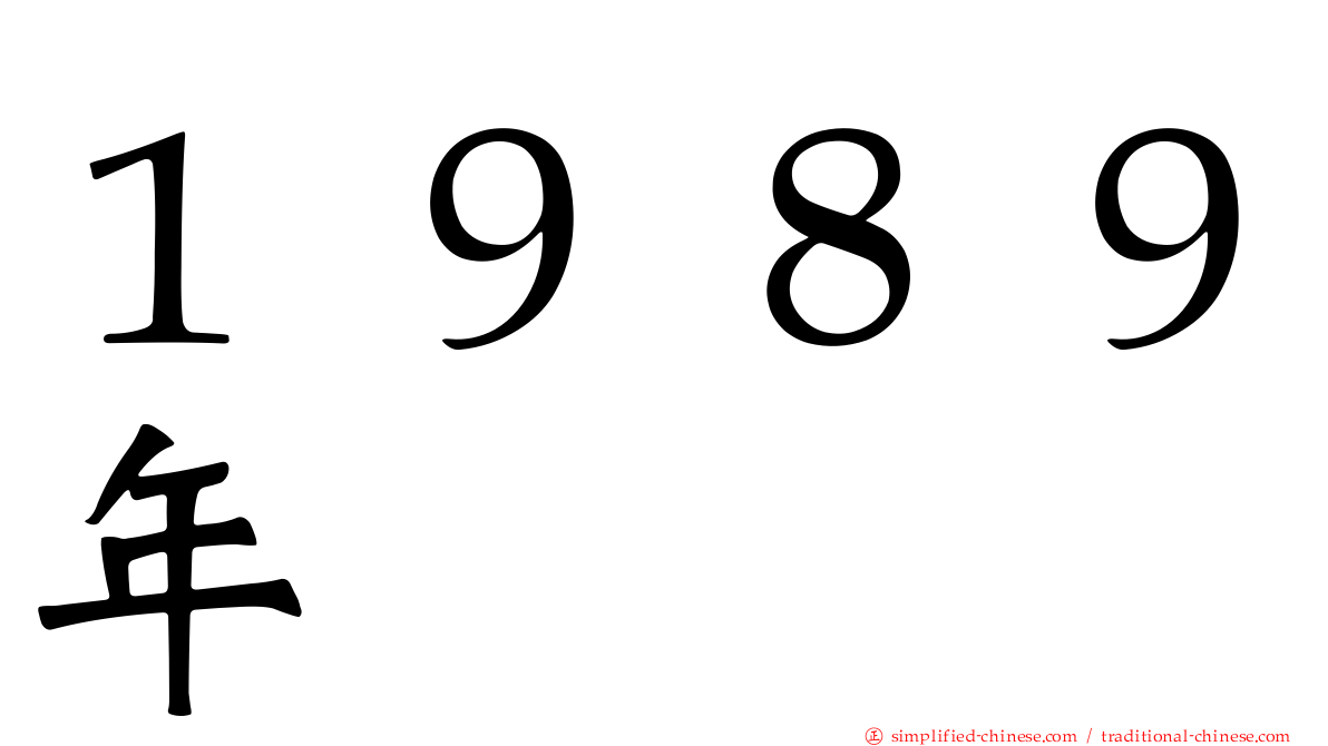 １９８９年
