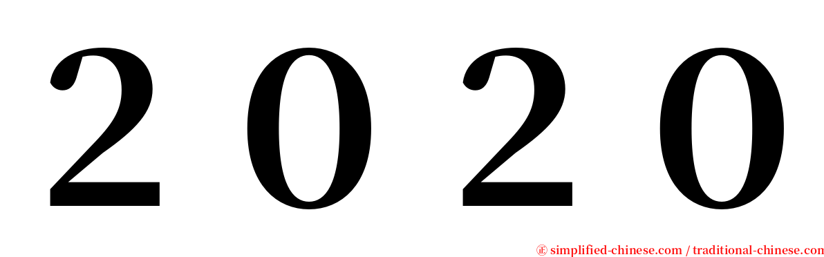 ２０２０ serif font
