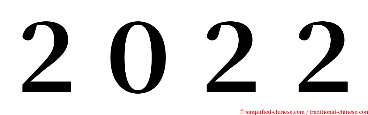 ２０２２ serif font