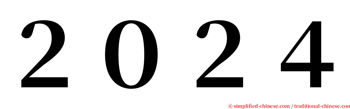 ２０２４ serif font