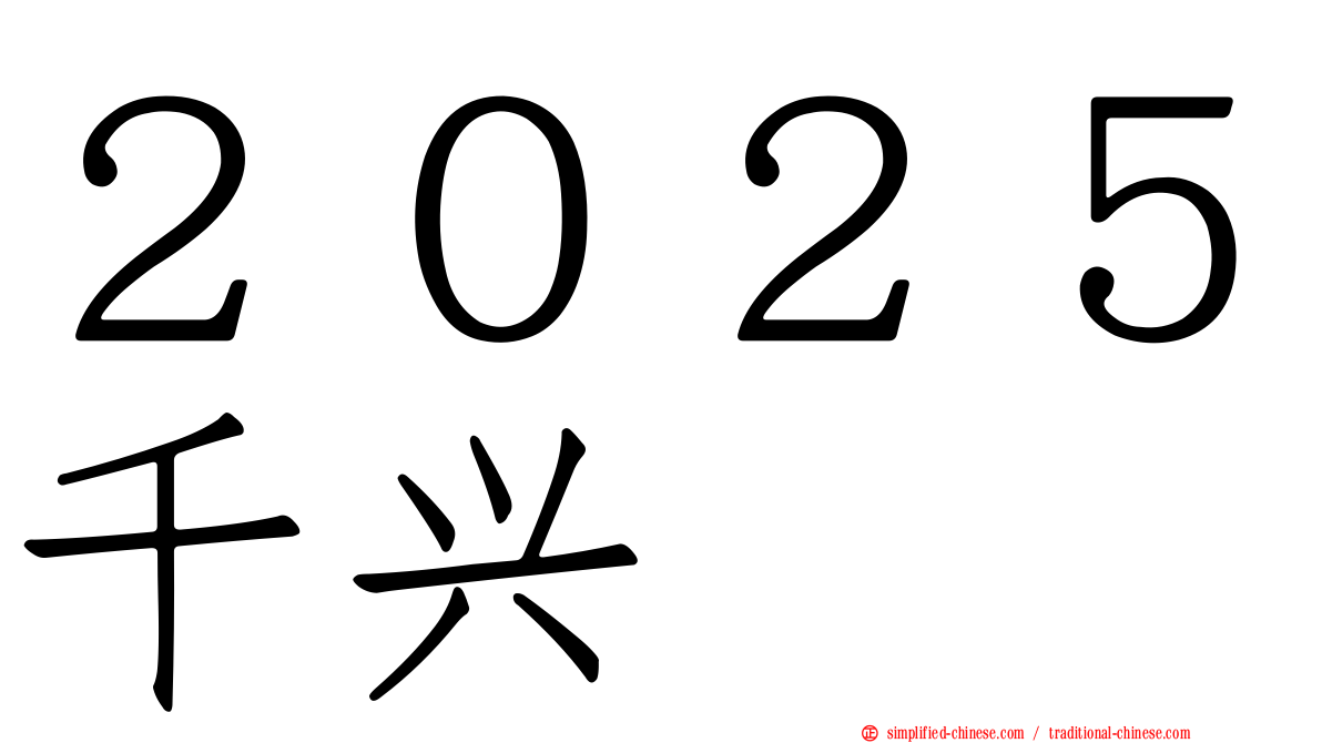 ２０２５千兴