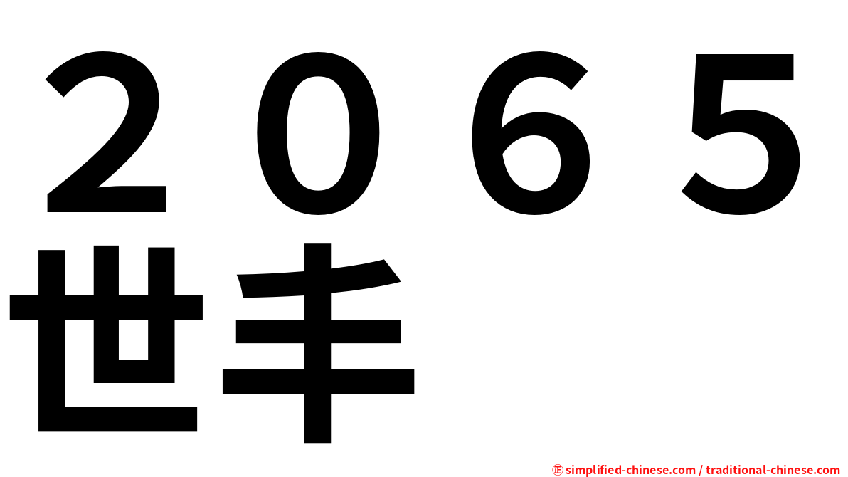 ２０６５世丰