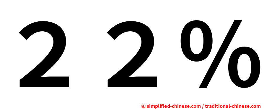２２％
