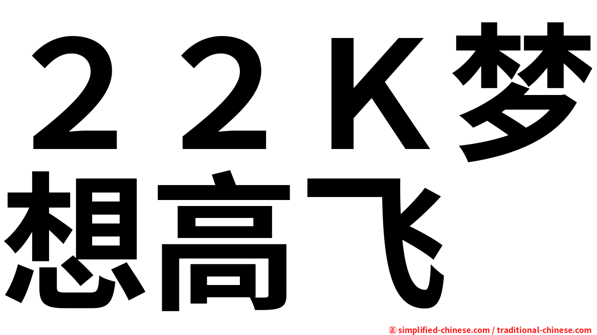 ２２Ｋ梦想高飞